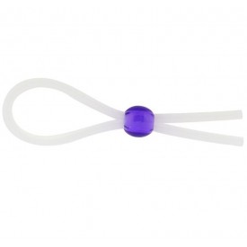 Прозрачное лассо с фиолетовой бусиной SILICONE COCK RING WITH BEAD LAVENDER