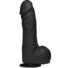 Черный фаллоимитатор The Perfect Cock With Removable Vac-U-Lock Suction Cup - 19 см.